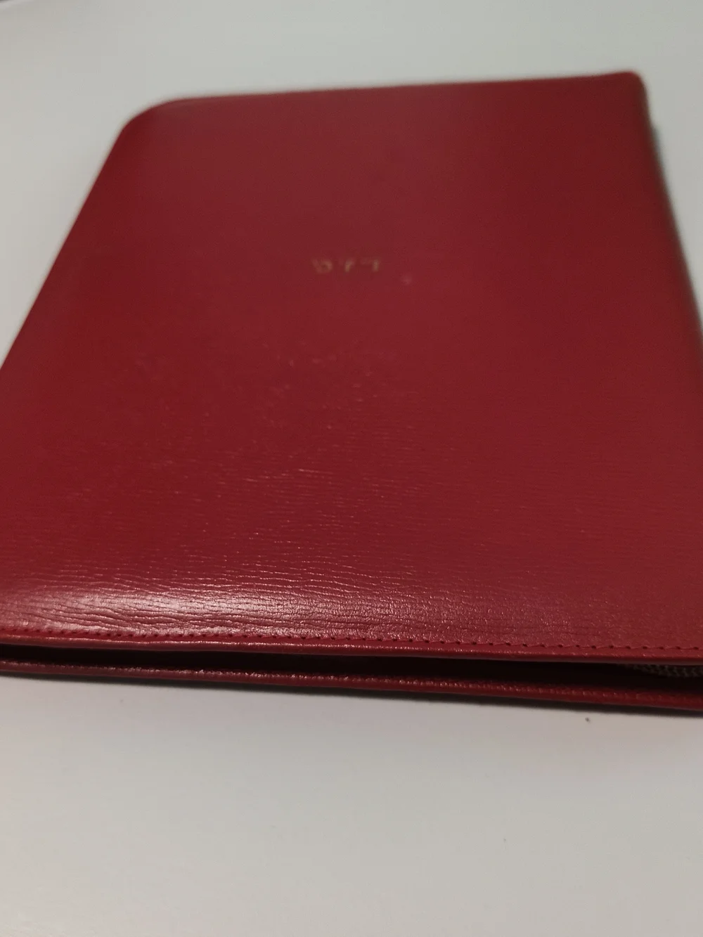 Vintage English Red Saffiano Leather Writing Case Portfolio W.W. Winship Boston